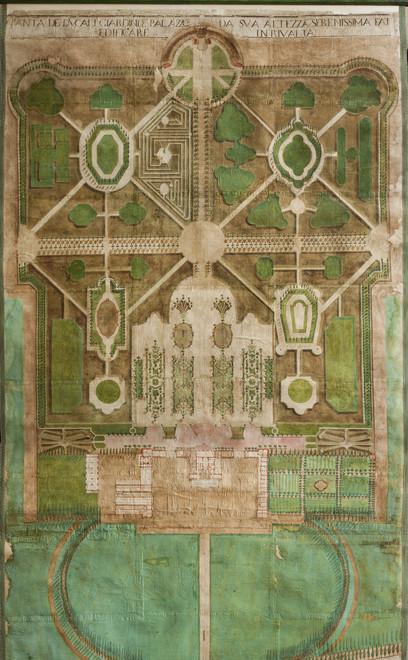 I giardini della Reggia nella carta di Tacoli all’Archivio di Stato 