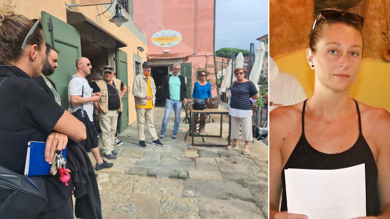 I commercianti della Venezia prima della riunione con il sindaco di Livorno. Accanto Camilla De Salvo, presidente del Ccn