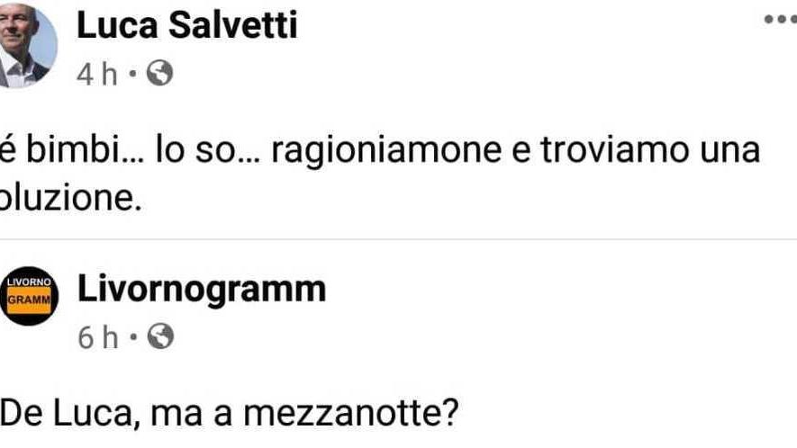 “Dé Luca, ma a mezzanotte?”
