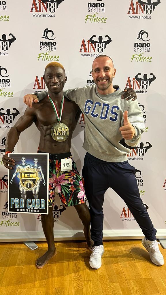 Lamin Barrow e il suo allenatore, Marco Giannoni