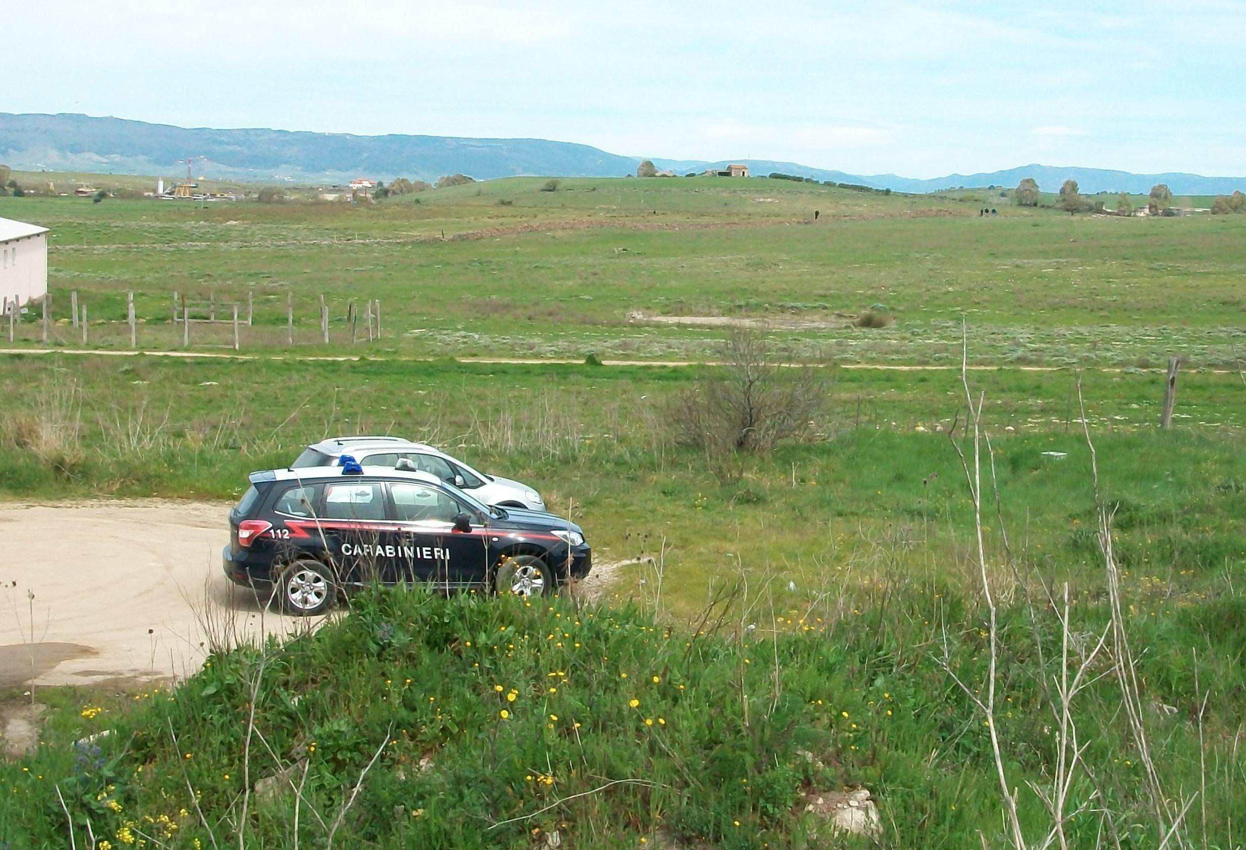 Carabinieri nella campagna di Ozieri, immagine di repertorio