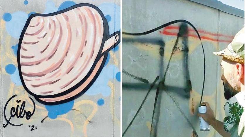 Viareggio, in via Ponchielli al posto della svastica ecco la vongolona del writer "Cibo"