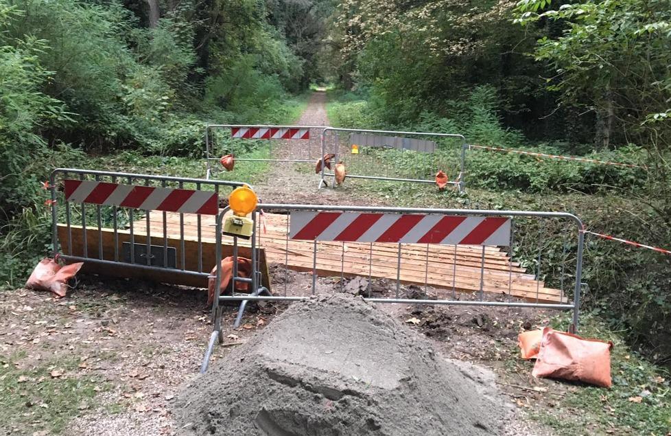 Nuovo ponte alla Panfilia Ripristinato il sentiero