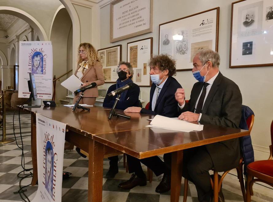 Gamba, Menicagli e Barsotti durante la presentazione