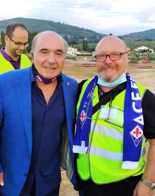 Anche il Viola club di Scarlino invitato da Commisso al cantiere del nuovo Park