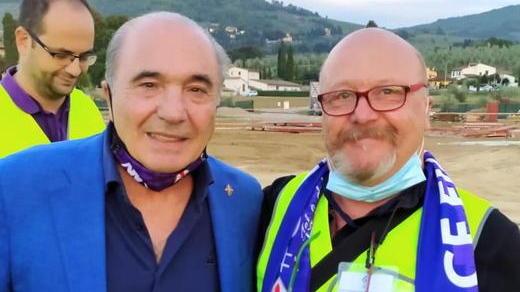 Anche il Viola club di Scarlino invitato da Commisso al cantiere del nuovo Park