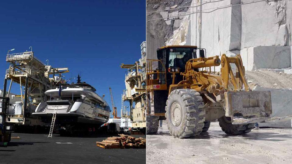 La nautica e il marmo, due dei grandi temi comuni alle province di Massa Carrara e Lucca