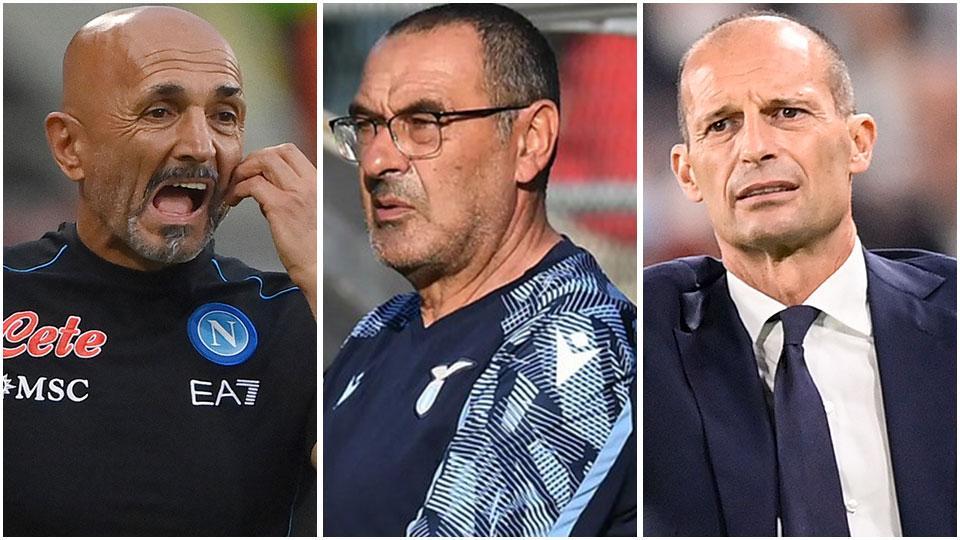 Luciano Spalletti, Maurizio Sarri e Massimiliano Allegri