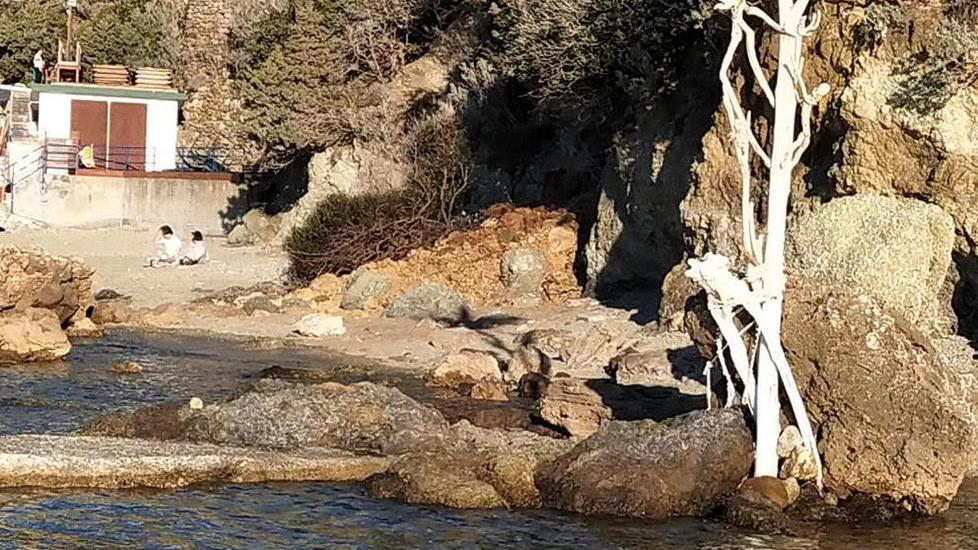 Una frana al Quercetano
