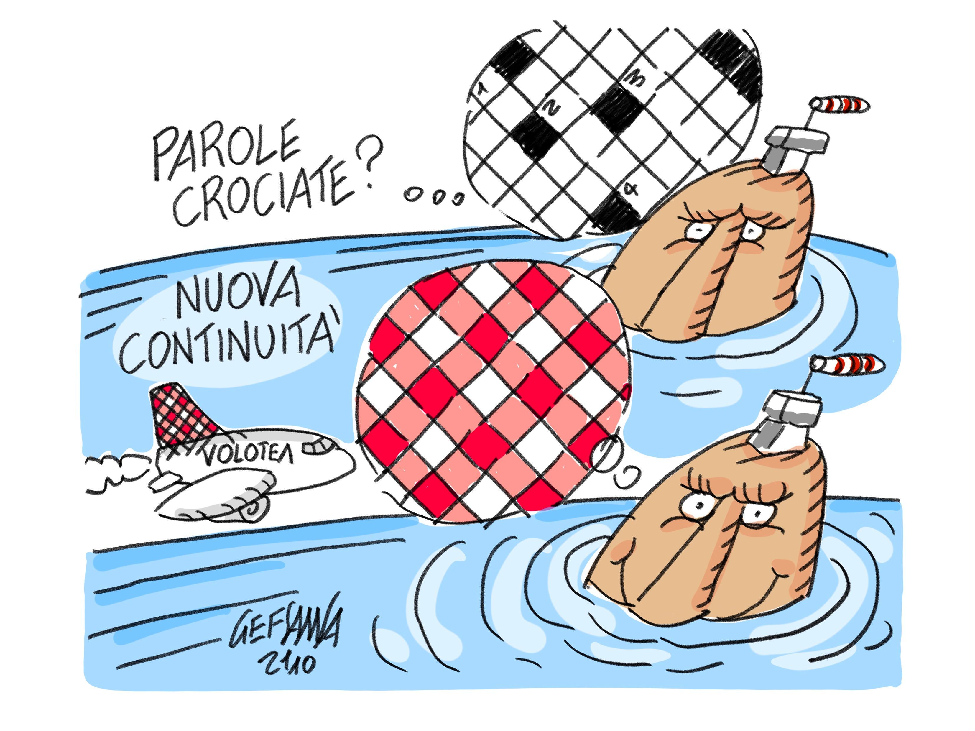 La vignetta di Gef: la nuova continuità targata Volotea