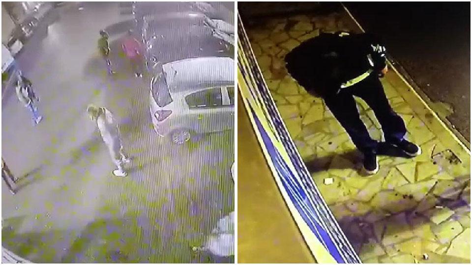 Alcuni ragazzi intenti a urinare nell’area del parcheggio in via Venezia e a fianco un ragazzo che vomita sul marciapiede nel cuore di Marina di Carrara