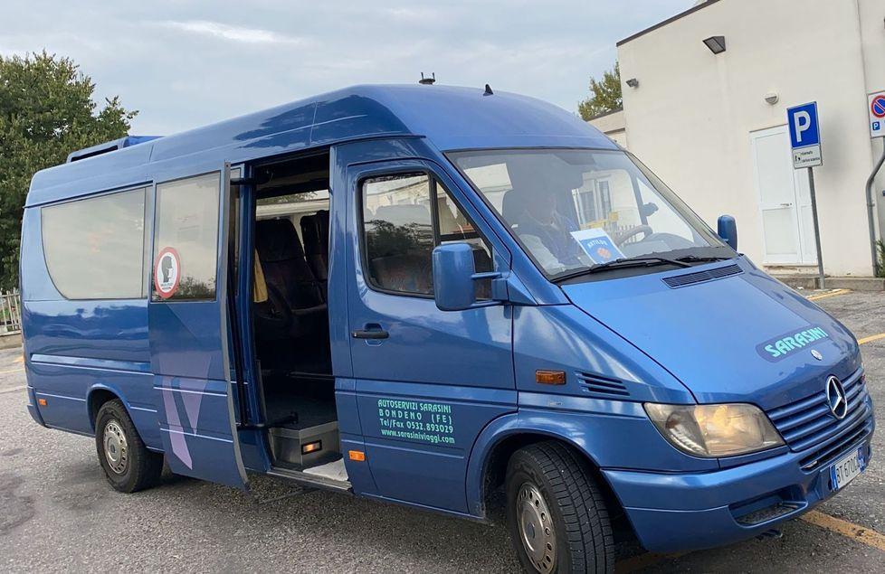 Per gli allenamenti di microbasket il pulmino della Matilde