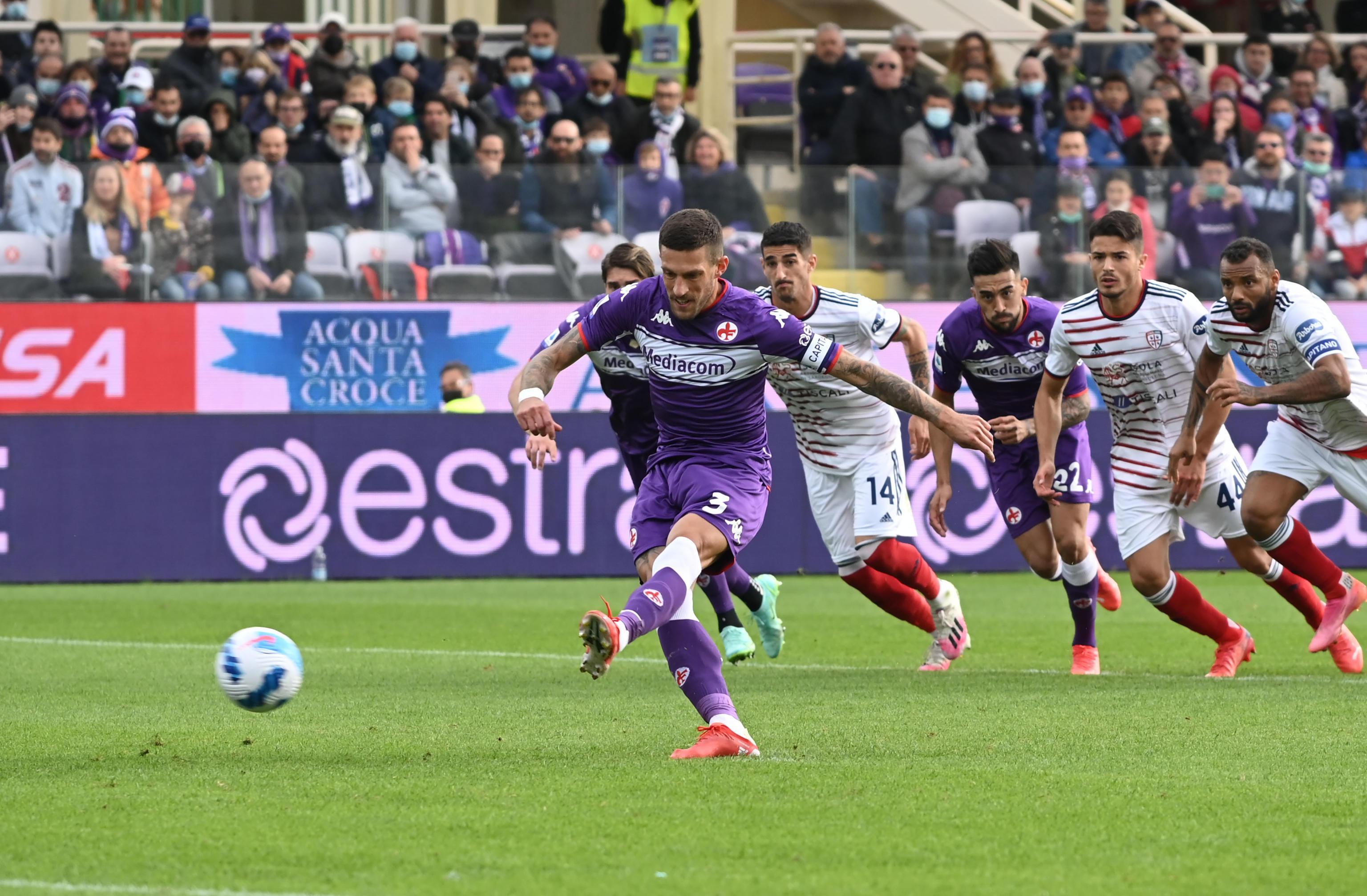 Il rigore dell'1-0 di Biraghi