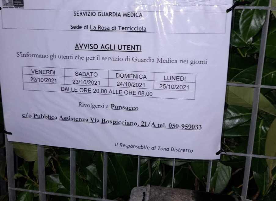 Niente guardia medica per quattro giorni nel distretto 