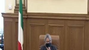 Martina Nardi, che presiede la commissione, durante le audizioni per Sanac