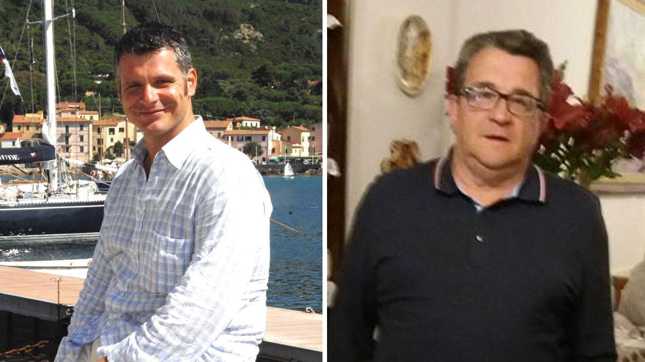 A sinistra l'ex sindaco di Marciana Marina, Andrea Ciumei, a desta l'ex comandante della poliziamunicipale  e consigliere comunale di maggioranza Zenobio Sacchi