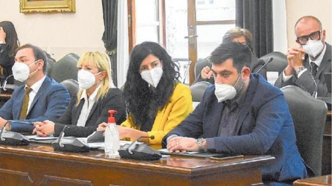 Una parte dei consiglieri del Partito democratico (FotoAgenziaBF)
