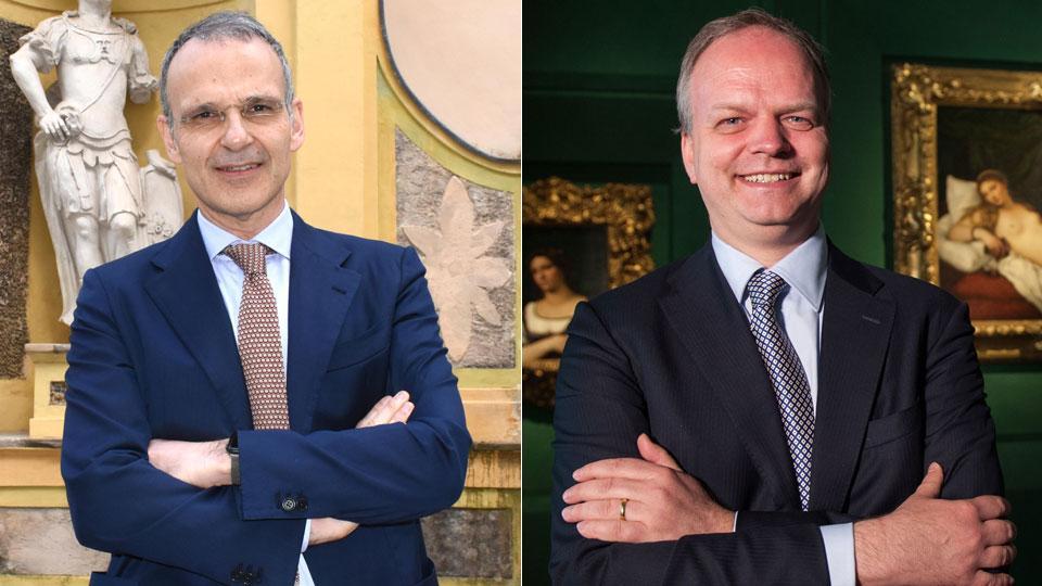 Lorenzo Zogheri, presidente Fondazione Caript, ed Eike Schmidt direttore degli Uffizi di Firenze