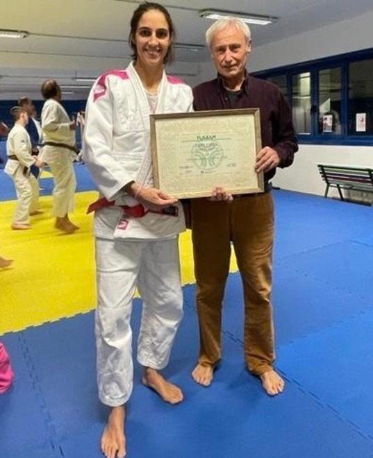 Premiato il maestro di judo cecinese Renato Cantini. Alla cerimonia anche l'ex allieva Giulia Quintavalle 