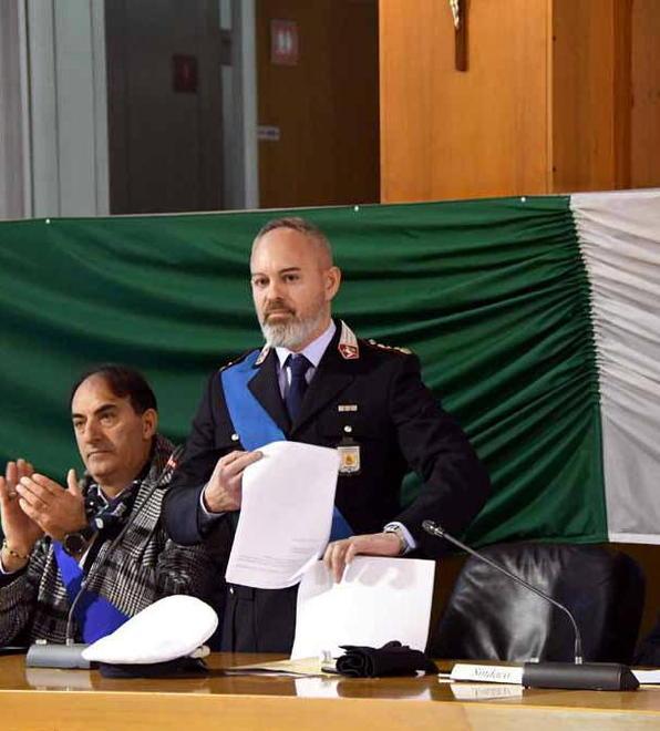 Il comandante dei vigili urbani Fernando Della Pina