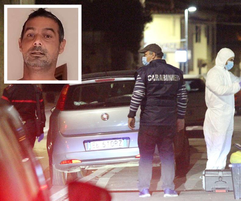 Il luogo dell'omicidio di Mirko Congera e nel riquadro il presunto assassino Christian Ottavi
