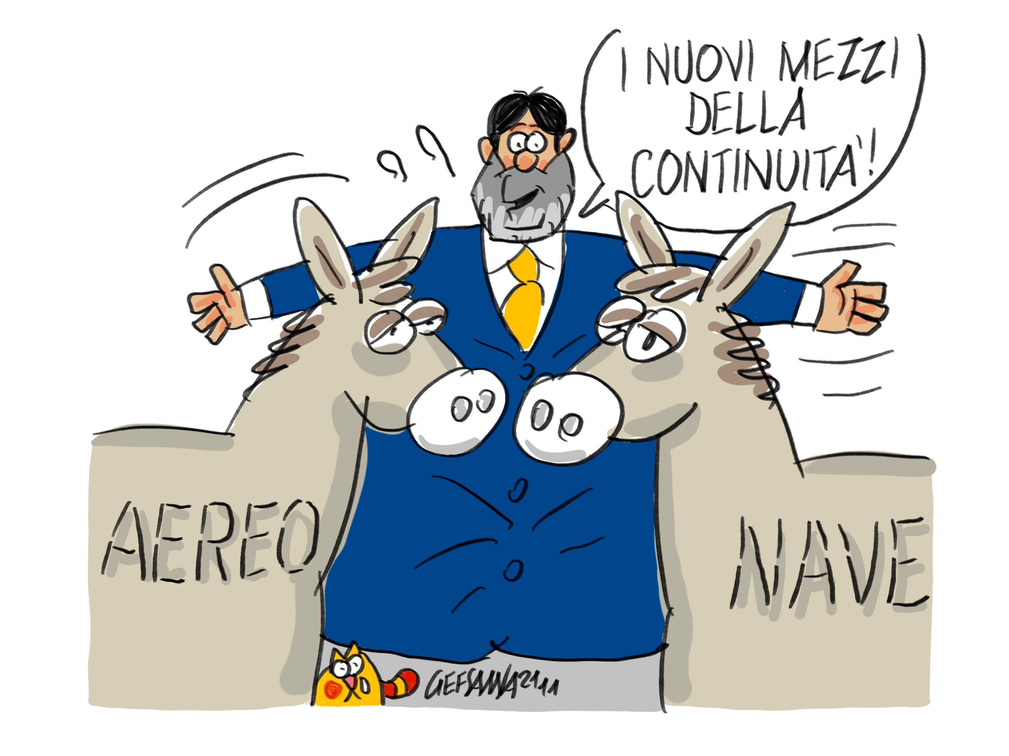La vignetta di Gef: Continuità territoriale, che futuro per i sardi?
