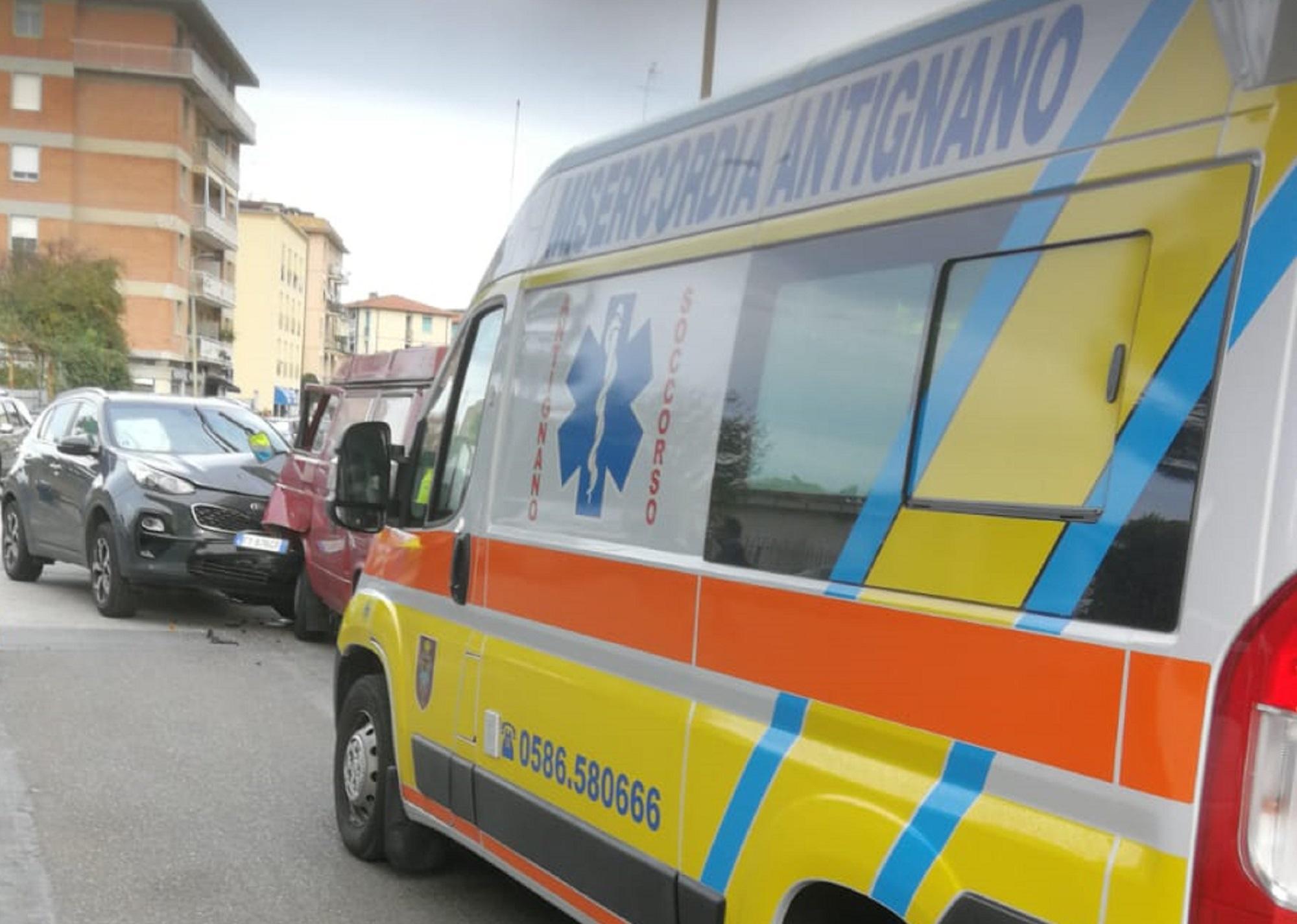 L'incidente con l'intervento della Misericordia di Antignano