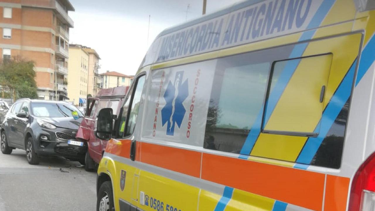 L'incidente con l'intervento della Misericordia di Antignano