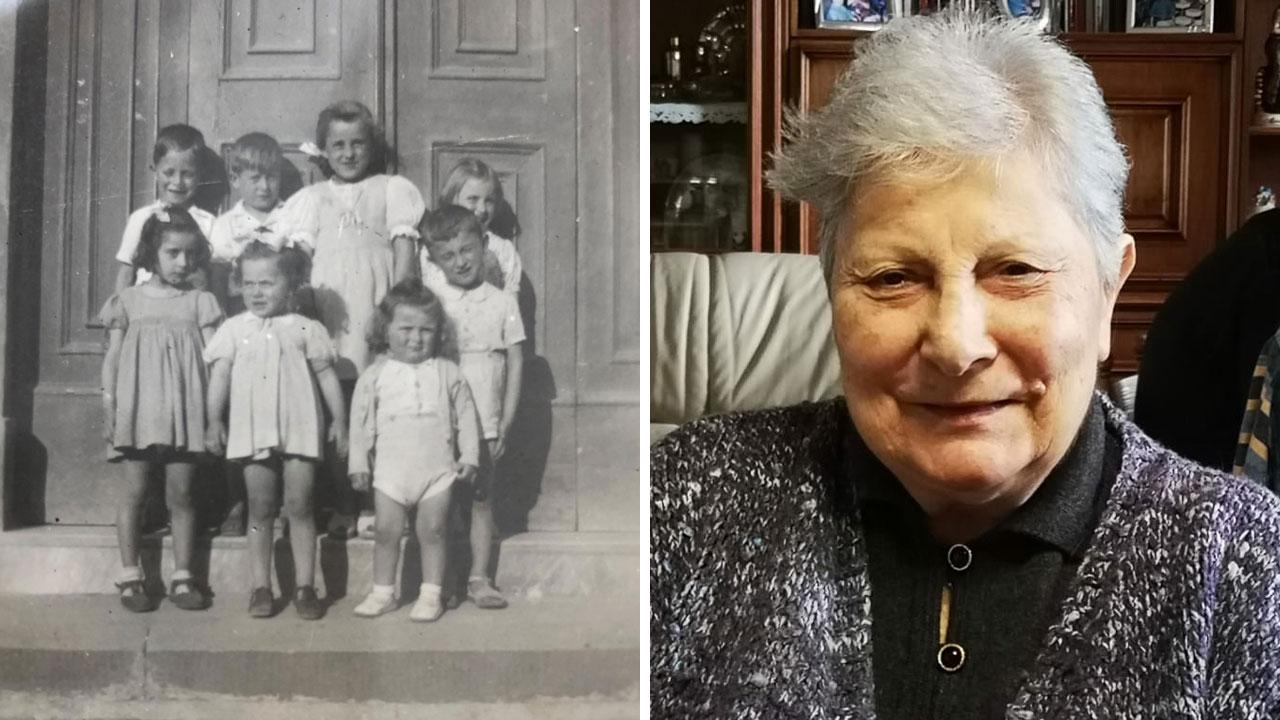 Maria Ciarini e la foto scattata dal soldato americano: è la prima a sinistra in prima fila
