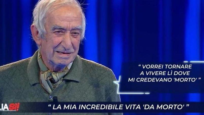 Paolo Boschi durante la sua partecipazione a “ItaliaSì!”. Il programma di Rai1 l’ha ospitato e lui ha raccontato la sua incredibile storia