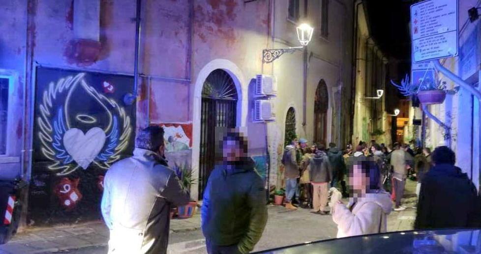 Una foto dell’aggressione di ieri sera