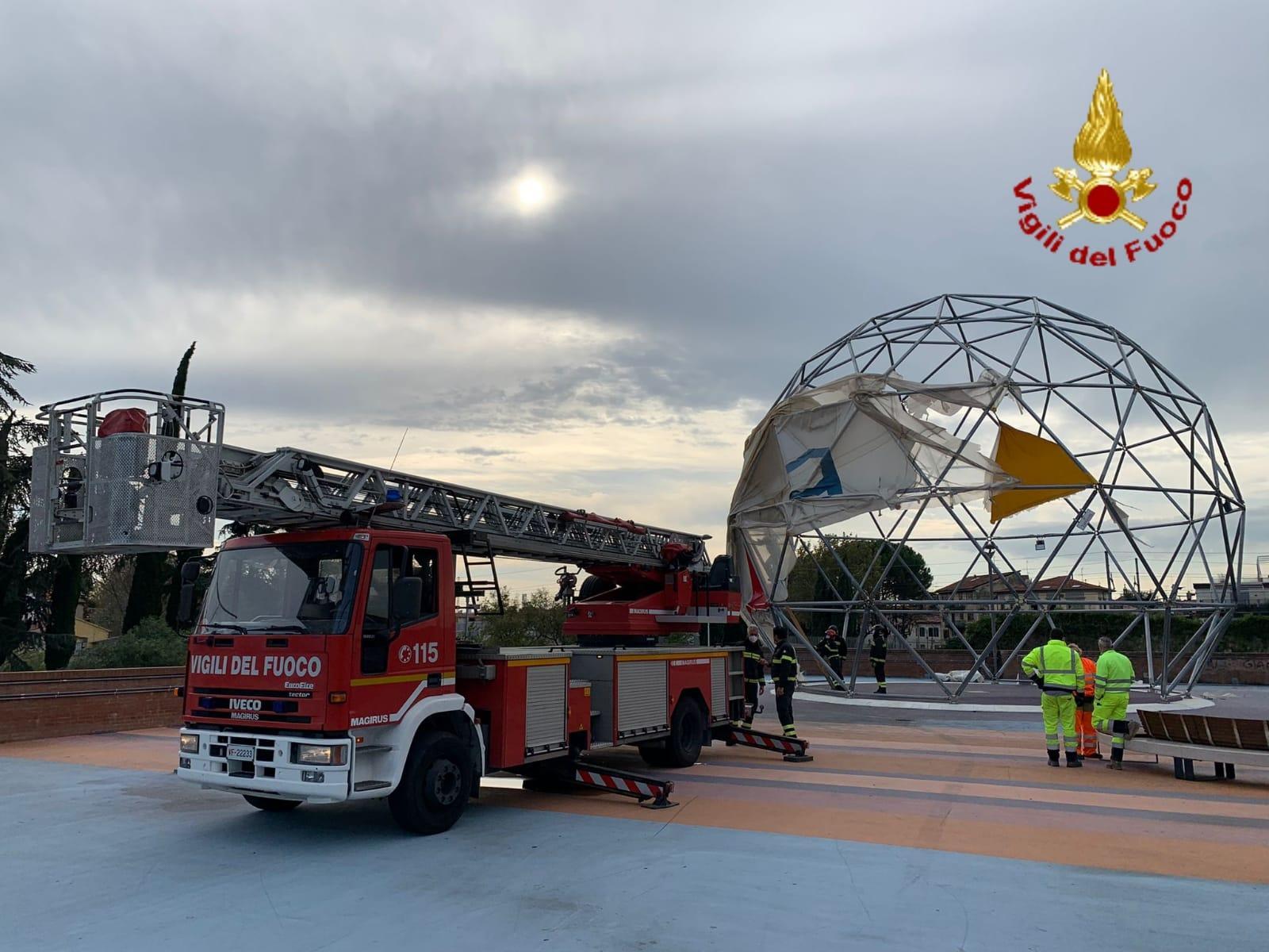 La cupola scoperchiata al Serraglio