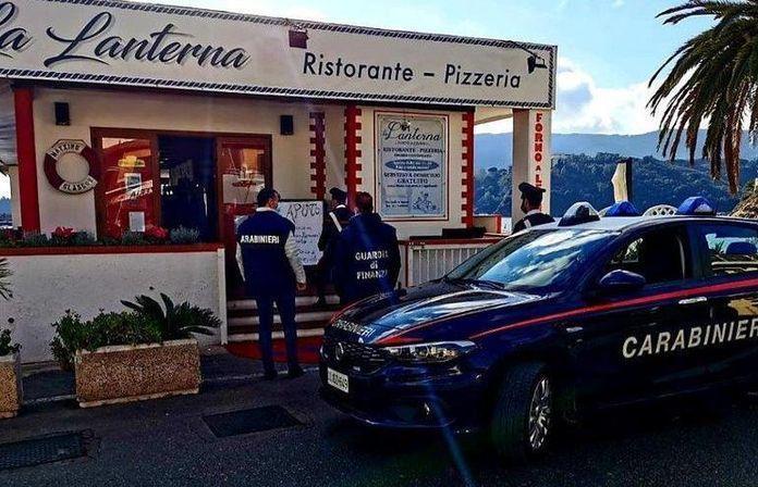 Il sequestro del ristorante La Lanterna nel mese di settembre del 2020