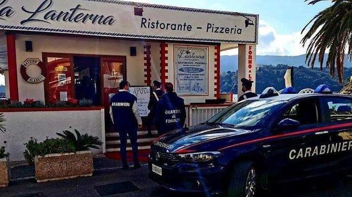 Il sequestro del ristorante La Lanterna nel mese di settembre del 2020