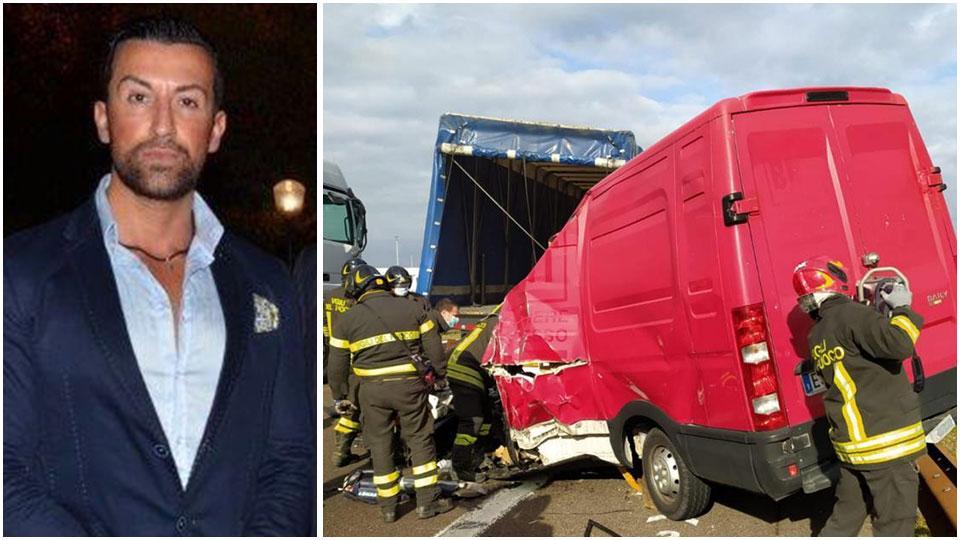 La vittima e un'immagine dell’incidente avvenuto sull’Autostrada del Brennero