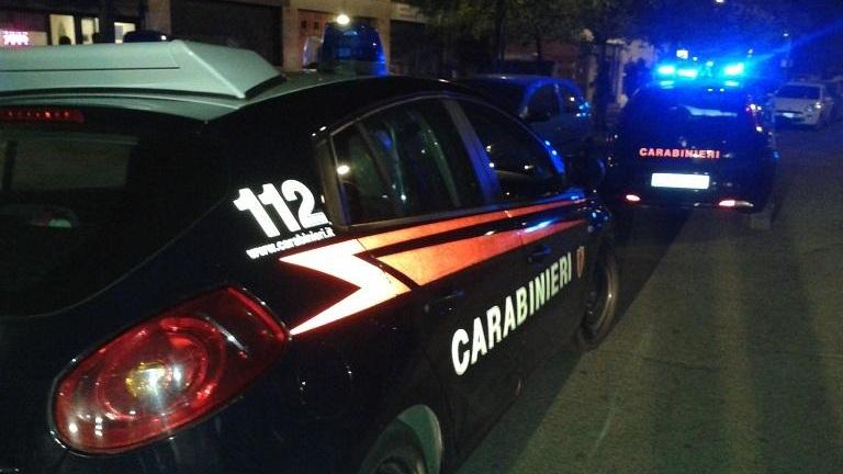 Un intervento dei carabinieri