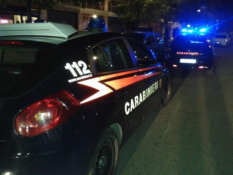 Un intervento dei carabinieri