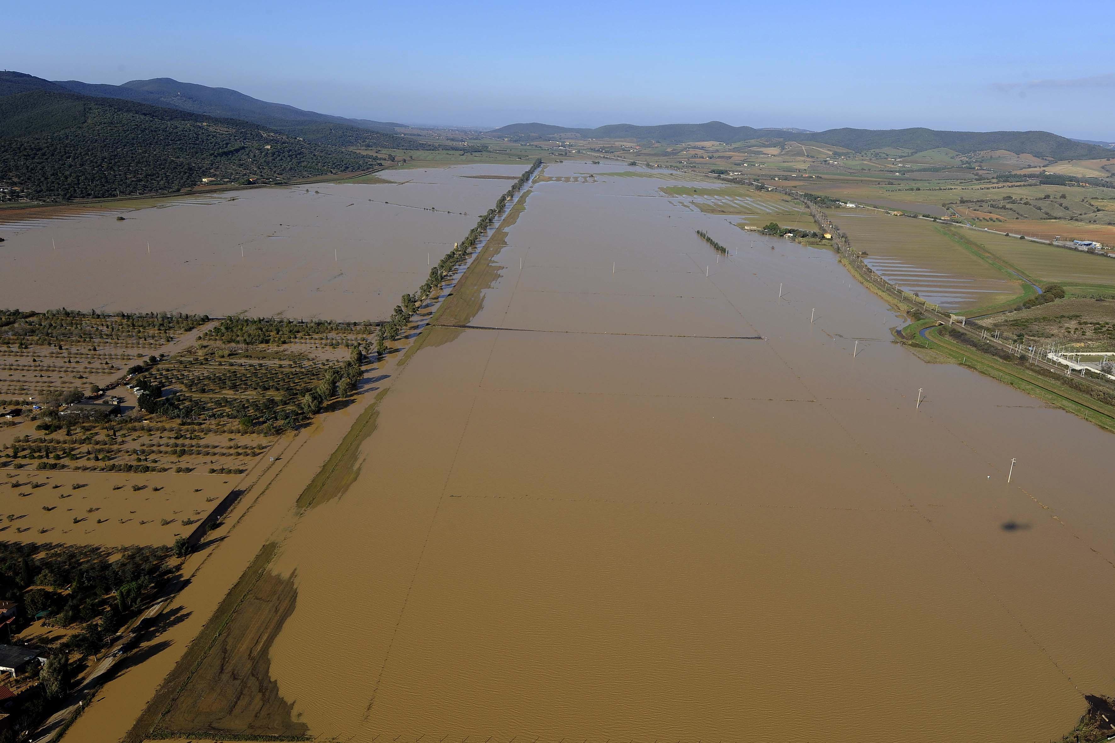 La zona tra Talamone e Fonteblanda dopo l'alluvione del 2012 (Foto di Enzo Russo)