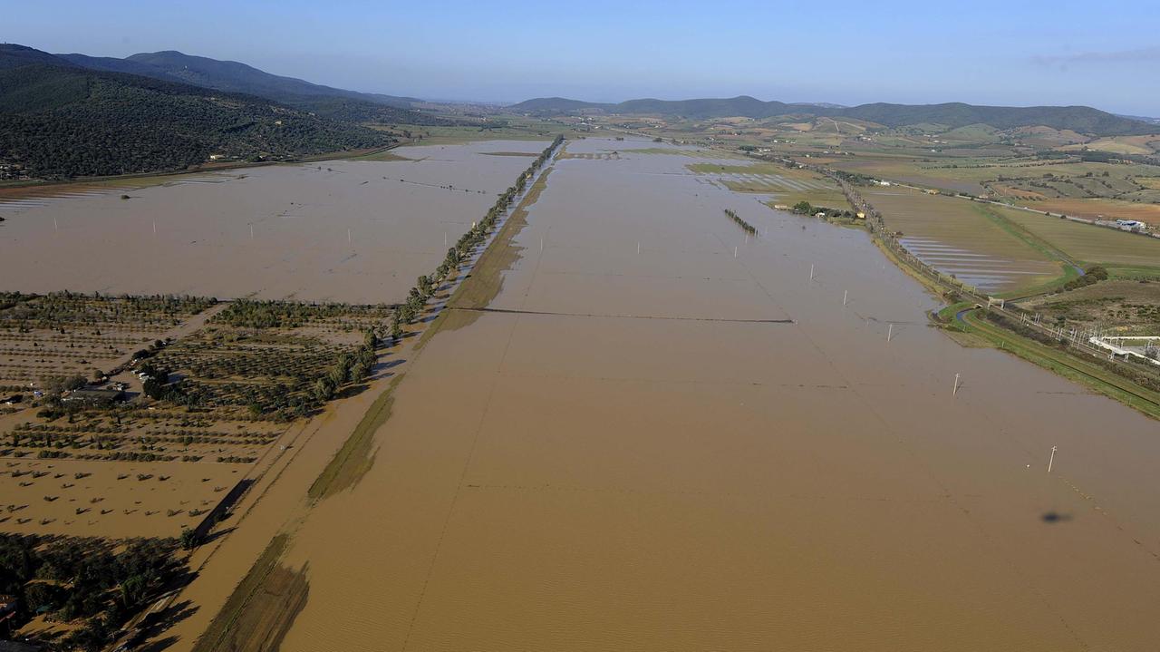 La zona tra Talamone e Fonteblanda dopo l'alluvione del 2012 (Foto di Enzo Russo)