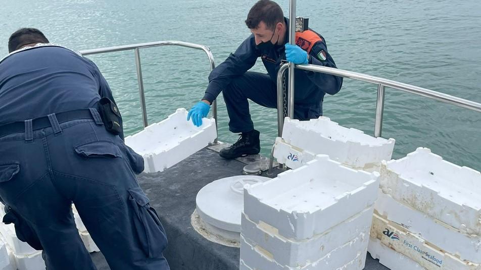 Decine di cassette di plastica in mare a Viareggio: indagine per risalire al responsabile