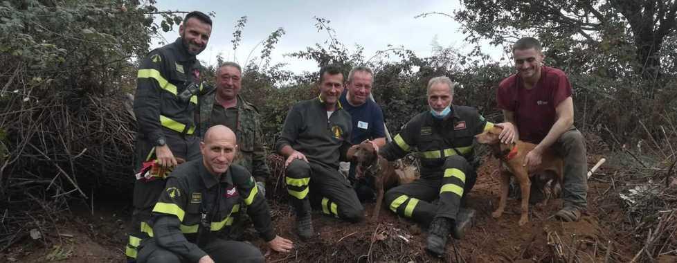 Liberati due cani finiti nella tana di un istrice