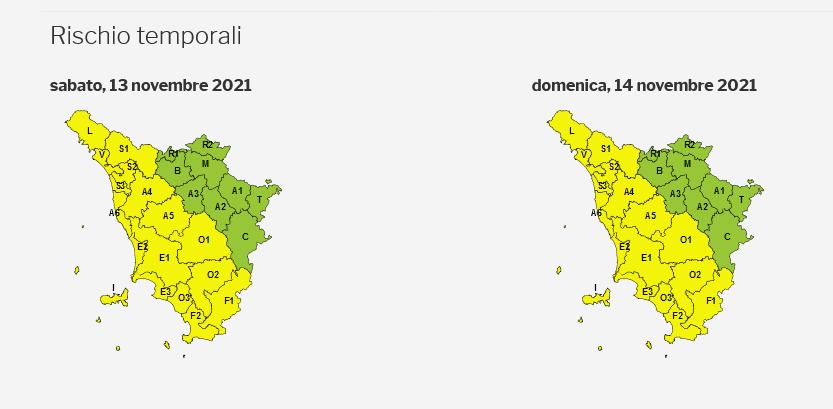 Temporali, allerta meteo gialla estesa per tutta la giornata di domenica 14