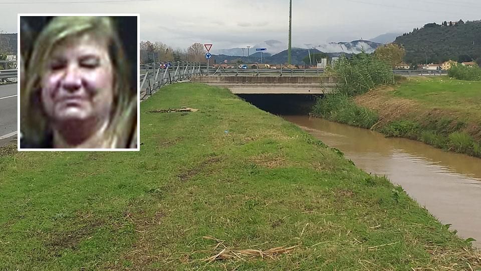 Maddalena Bendinelli e il tratto percorso dall’auto fuori controllo prima di precipitare nel canale