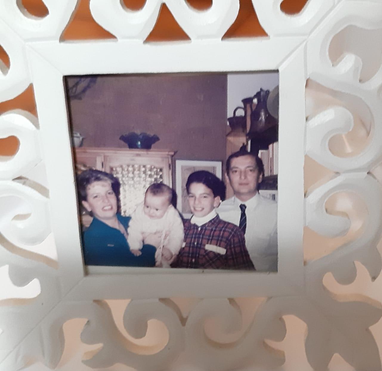Francesco Volterrani con la famiglia
