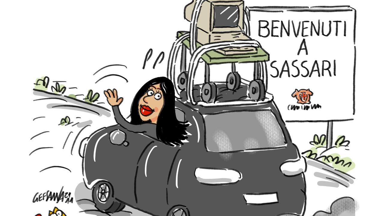 La vignetta di Gef - L'ex ministra Azzolina a Sassari: la scuola post Covid non sarà più la stessa