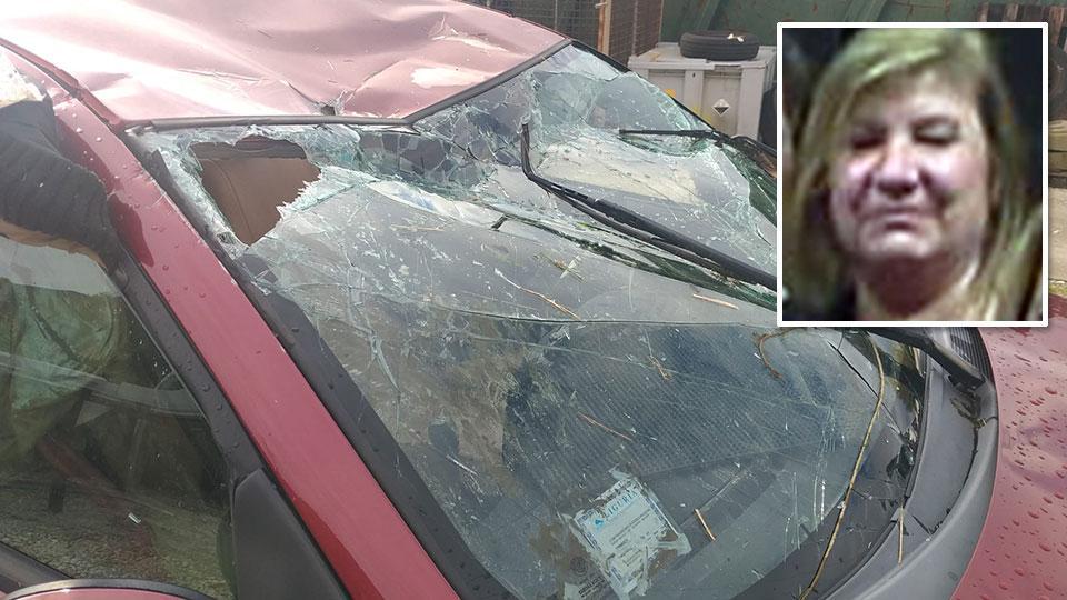Maddalena Bendinelli e l’Alfa Romeo 147 dopo l’incidente