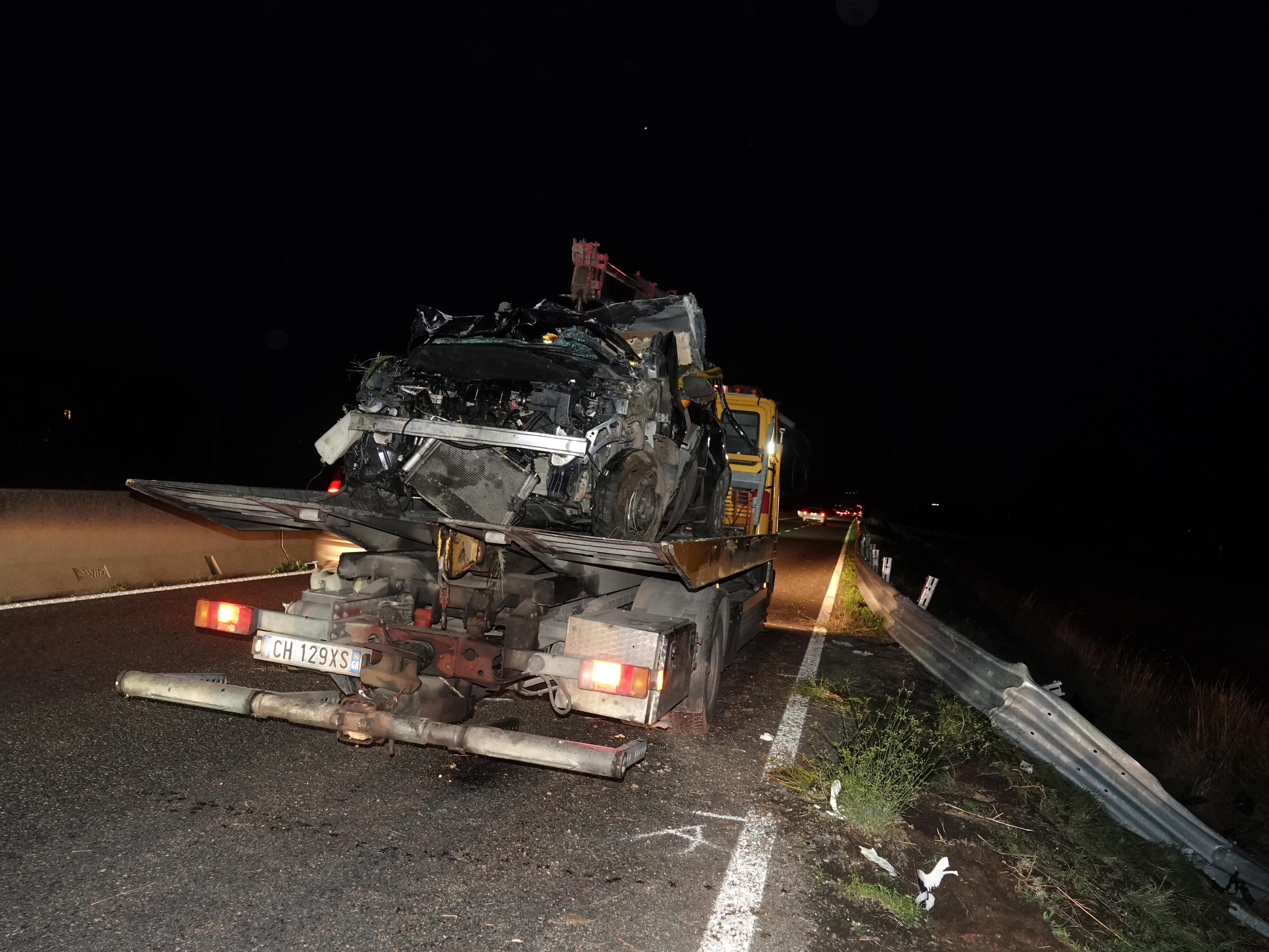 L'incidente a Fonteblanda (foto Enzo Russo)