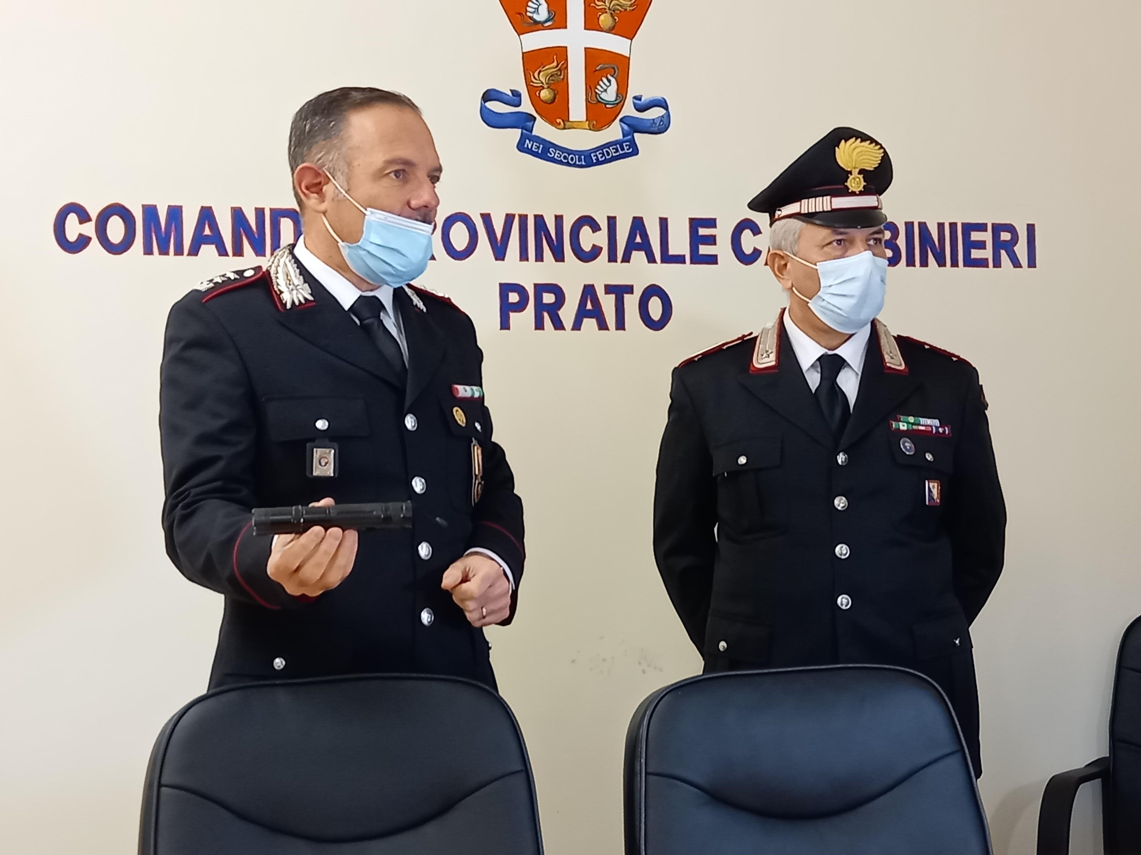 Il tenente colonnello Sergio Turini insieme al luogotenente Davide Murru