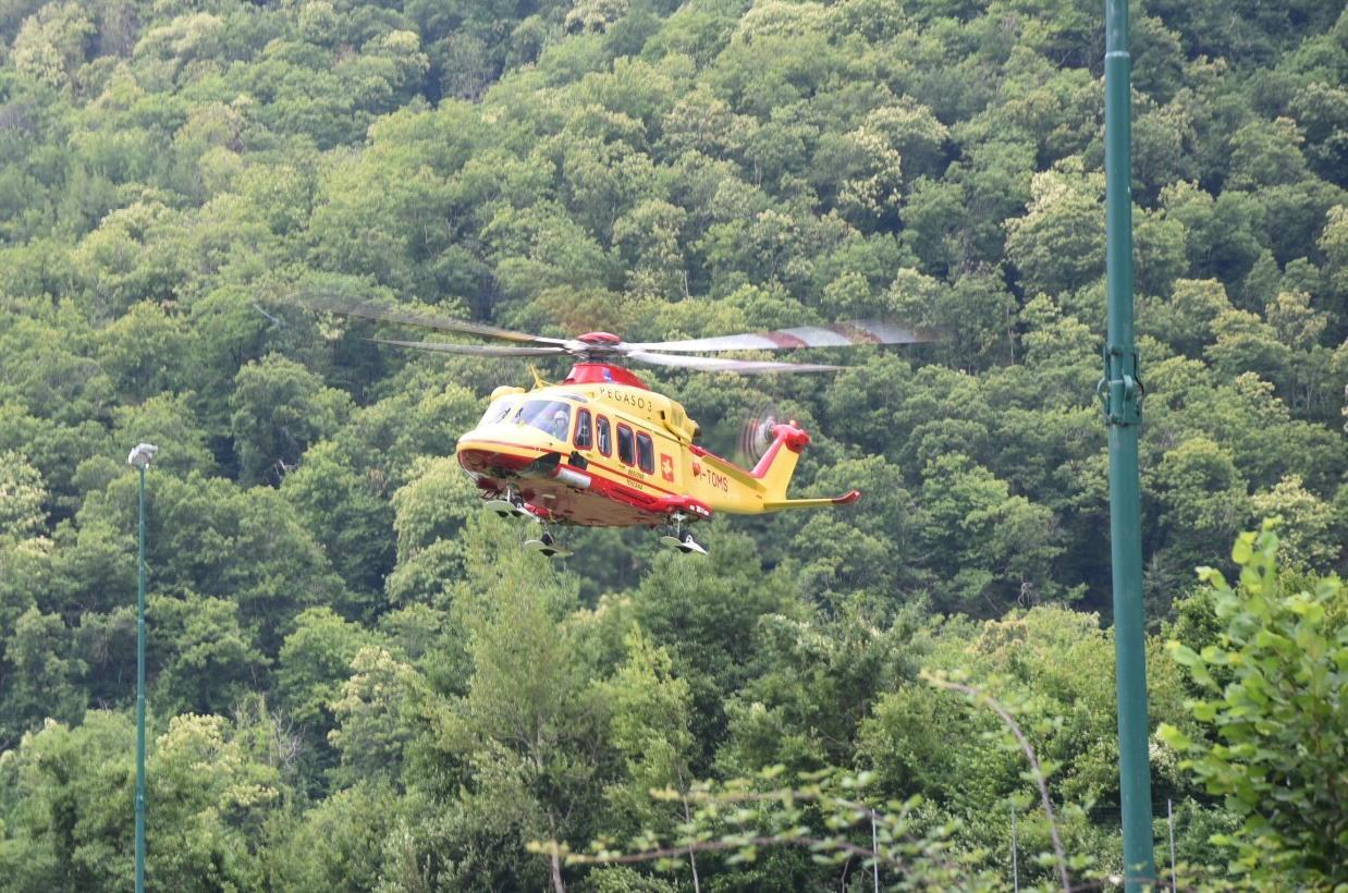 Sul posto è intervenuto l'elisoccorso Pegaso