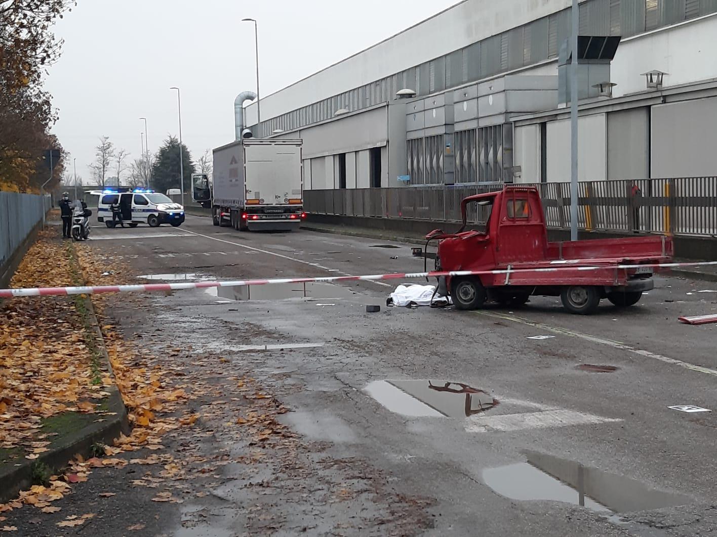 La scena del tragico incidente